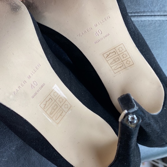 Karen Millen 100% all leather sky high stiletto pump heels - 40 - Picture 14 of 16
